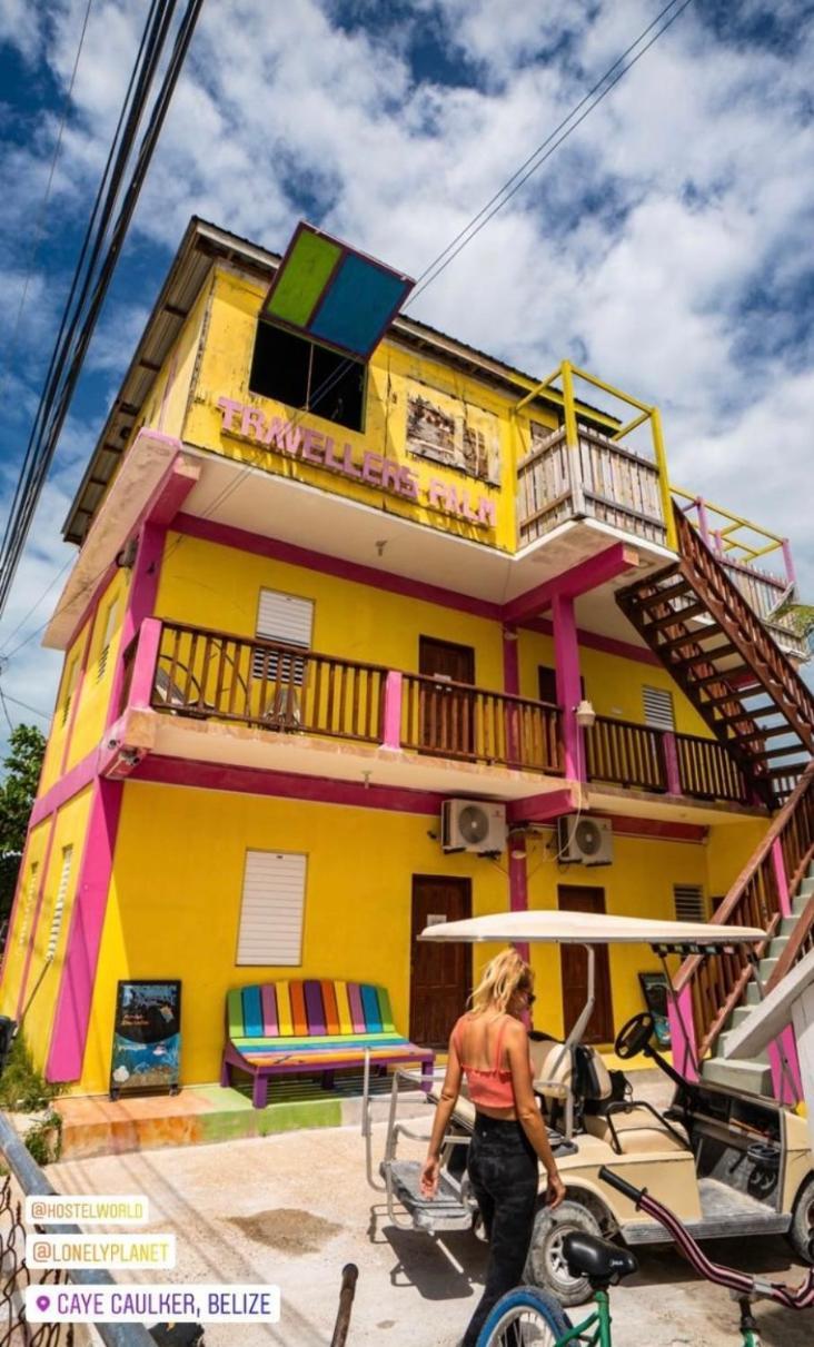 Travellers Palm Backpackers Vandrarhem Caye Caulker Exteriör bild